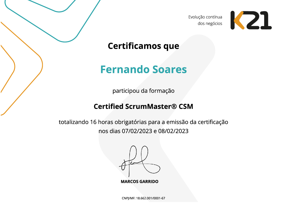 Certificado K21